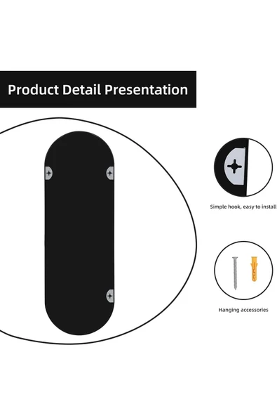 ant home Model Alfa Dekoratif Ayna Boy Aynası Mdf 180cm X 62 Cm Elips Ayna - Resim 4