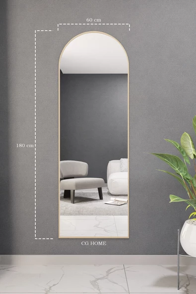 CG HOME dekoratif ayna oval boy ayna duvar aynası 180x60 cm - Resim 3