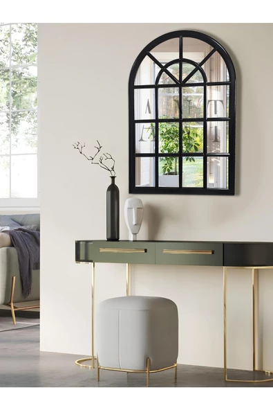 ant home Pencere Model Ayna Duvar Aynası Salon Aynası Dressuar Aynası 103cm X 70 Cm - Resim 2