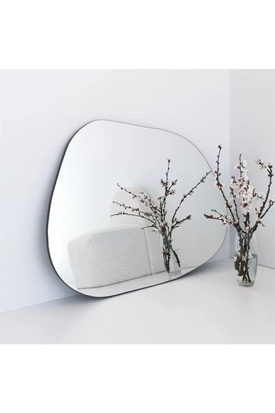 CG HOME Luna Asimetrik Model Çerçevesiz Ayna Duvar Aynası Konsol Aynası - Resim 3