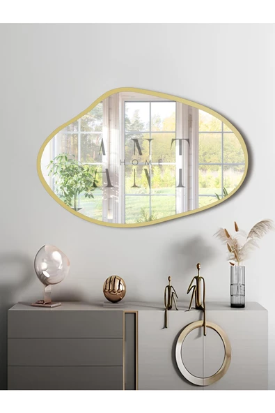 ant home Asimetrik Ayna, Konsol Aynası, Dresuar Aynası, Tuvalet Aynası Holl Ayna 1.kalite Ayna 75x50 cm - 5