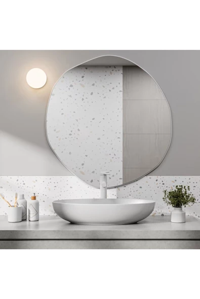 ant home arya 70 cm ayna asimetrik ayna, dekoratif ayna, duvar aynası banyo aynası holl aynası