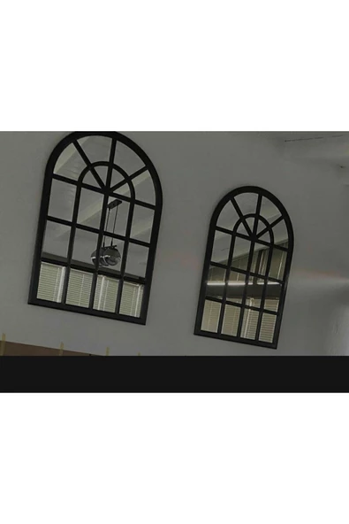 ant home Pencere Model Ayna Duvar Aynası Salon Aynası Dressuar Aynası 103cm X 70 Cm - Resim 4