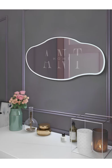 ant home Asimetrik 75X40  cm Konsol Aynası, Dresuar Aynası, Tuvalet Aynası, Holl Aynası, Banyo Aynası - Resim 2