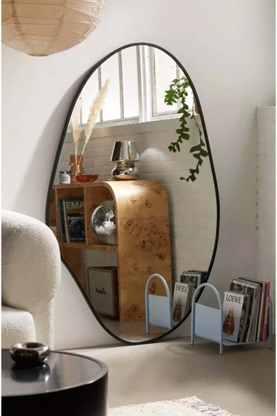 ant home Asimetrik Ayna, Konsol Aynası, Dresuar Aynası, Tuvalet Aynası Holl Ayna 1.kalite Ayna 75x50 cm