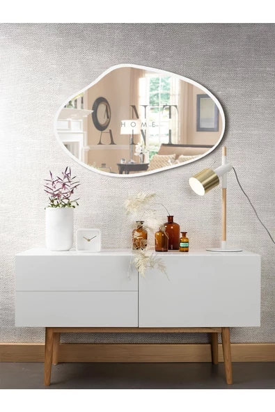 ant home Asimetrik Ayna, Konsol Aynası, Dresuar Aynası, Tuvalet Aynası Holl Ayna 1.kalite Ayna 75x50 cm - 3