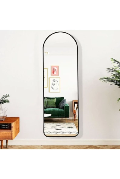 ant home dekoratif ayna, mdf oval kesim boy ayna, duvar aynası 165 X 45 cm - 2