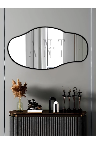 ant home Asimetrik 75X40  cm Konsol Aynası, Dresuar Aynası, Tuvalet Aynası, Holl Aynası, Banyo Aynası - Resim 2