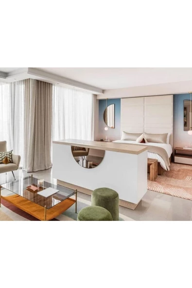 CG HOME Model Nes Dekoratif Ayna, Konsol Aynası, Hol Aynası, Dresuar Aynası, Bronz Ayna - 3