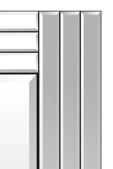 ant home Model Line Dekoratif Desenli Bizoteli Salon Ofis Konsol Aynası - Resim 3