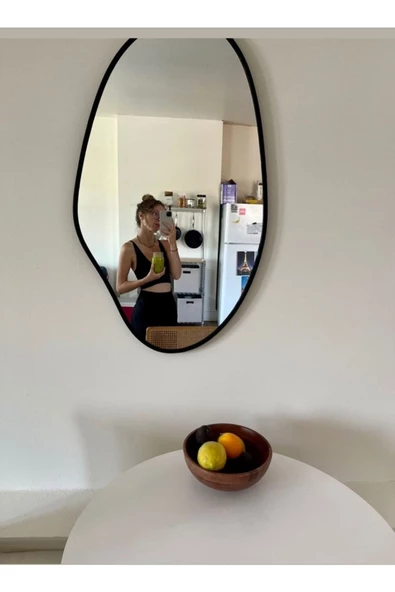 CG HOME Asimetrik Ayna, Konsol Aynası, Dresuar Aynası, Tuvalet Aynasi. 1.kalite Ayna 75x50 - Resim 2