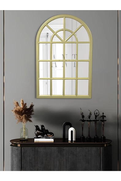 ant home Pencere Model Ayna Duvar Aynası Salon Aynası Dressuar Aynası 103cm X 70 Cm - 4