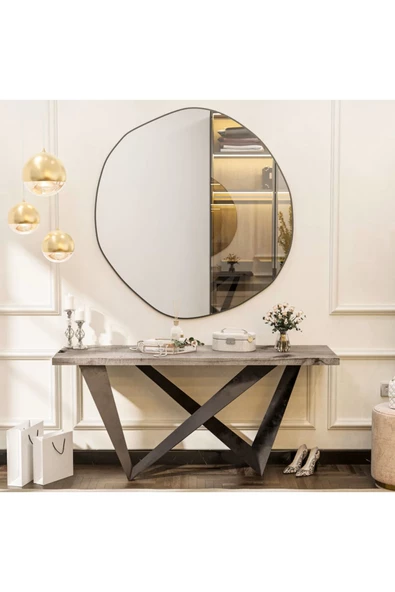 ant home arya ayna asimetrik ayna, dekoratif ayna, duvar aynası banyo aynası holl aynası