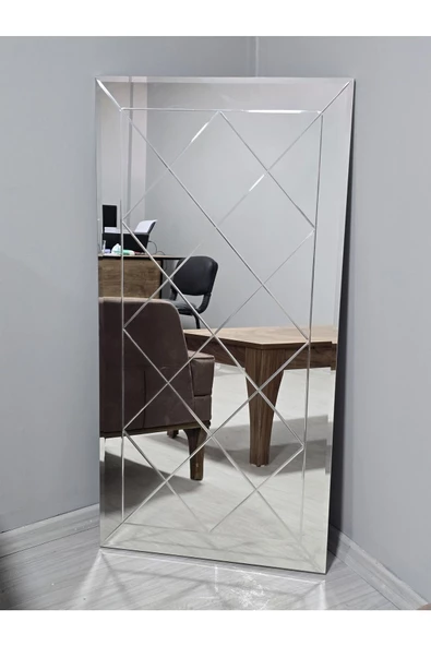ant home Dekoratif Baklava Desenli Bizoteli Salon Aynası Ofis Aynası Konsol Aynası 120cm X 60cm - 2