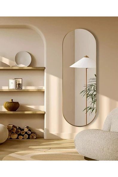 ant home Model Alfa Dekoratif Ayna Boy Aynası Mdf 180cm X 62 Cm Elips Ayna - Resim 2