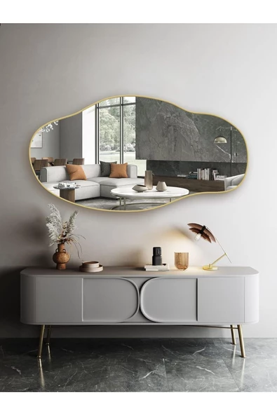 ant home Asimetrik 90X50 Konsol, Dresuar, Tuvalet Aynası 1.kalite Şişecam Ayna - Resim 5