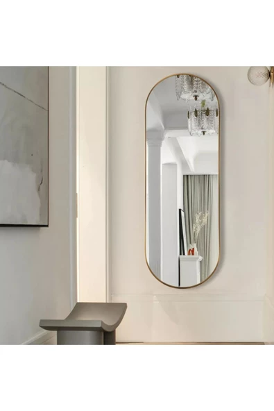 ant home Model Alfa Dekoratif Ayna Boy Aynası Mdf 180cm X 62 Cm Elips Ayna - Resim 3