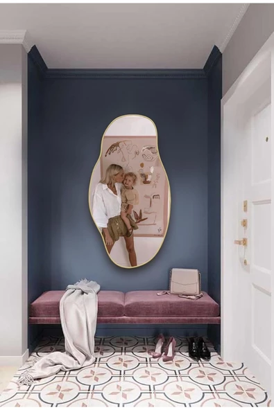 ant home Asimetrik 90X50 Konsol, Dresuar, Tuvalet Aynası 1.kalite Şişecam Ayna - Resim 3