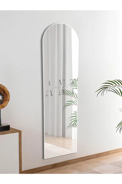 ant home dekoratif ayna mdf oval boy ayna duvar aynası 165 X 45 cm - Resim 4