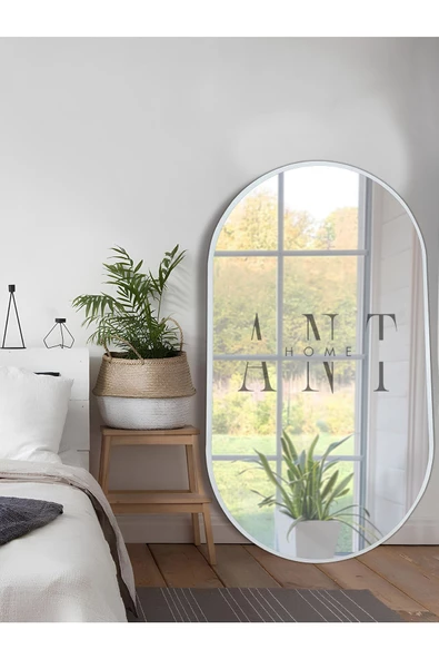 ant home Model Alfa Dekoratif Ayna Duvar Aynası Konsol Aynası Mdf Elips Ayna