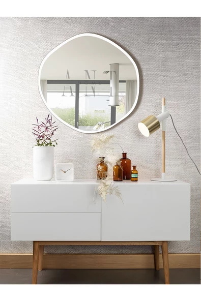 ant home arya ayna asimetrik ayna, dekoratif ayna, duvar aynası banyo aynası holl aynası - Resim 3