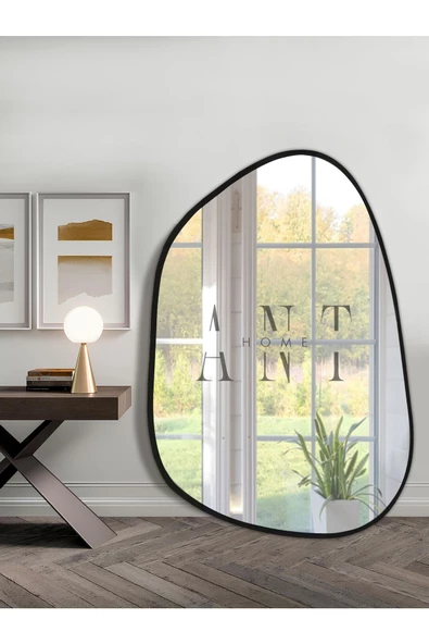 ant home Asimetrik Ayna 75X55 cm Konsol Aynası, Dresuar Aynası, Duvar Aynası, 1.kalite Şişecam Ayna - 2