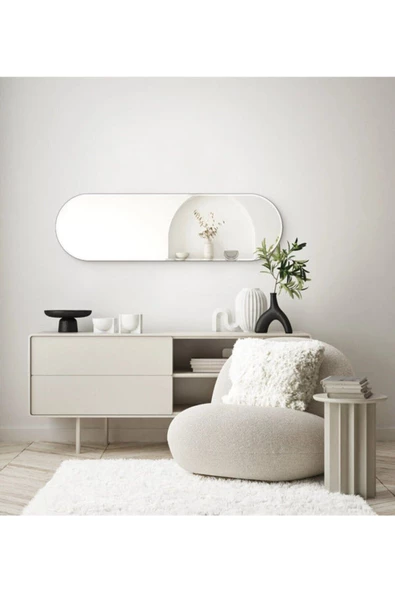 CG HOME Model Alfa Dekoratif Ayna Duvar Aynası Boy Aynası Mdf 180cm X 62 Cm Elips Ayna - 2