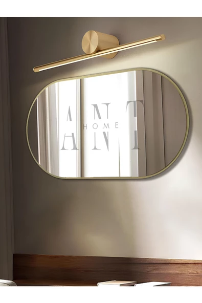 ant home Dekoratif Ayna Duvar Aynası Konsol Aynası Mdf Elips Ayna 90x50 Cm - 2