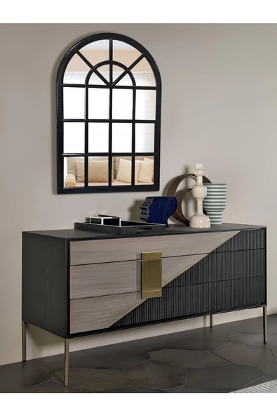 ant home Pencere Model Ayna Duvar Aynası Salon Aynası Dressuar Aynası 103cm X 70 Cm - Resim 5