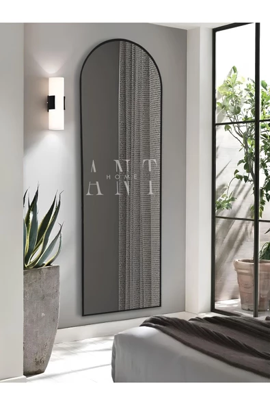 ant home dekoratif ayna oval boy ayna duvar aynası 180x60 cm - 4