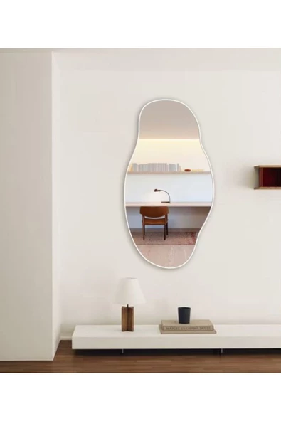 CG HOME Asimetrik 50X30 Konsol, Dresuar, Tuvalet Aynası ''siyah''. 1.kalite Şişecam Ayna - Resim 4