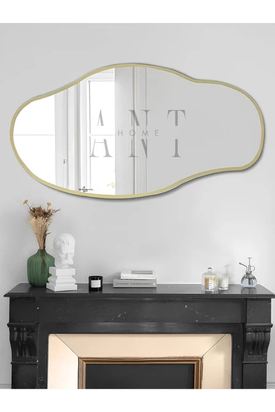 ant home Asimetrik 75X40  cm Konsol Aynası, Dresuar Aynası, Tuvalet Aynası, Holl Aynası, Banyo Aynası - Resim 2