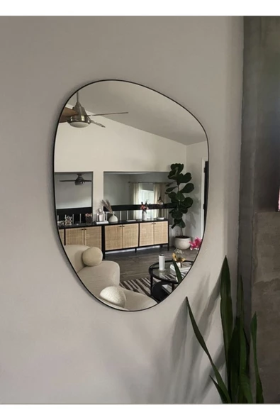 CG HOME Asimetrik Ayna, Dekoratif Ayna, Konsol Aynası, Dresuar Aynası, Tuvalet Aynası. 1.kalite - 5