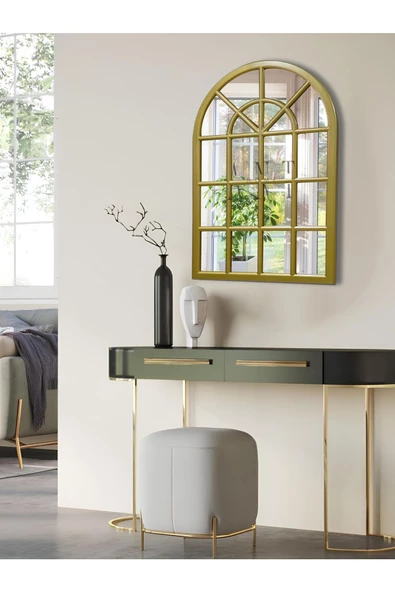 ant home Pencere Model Ayna Duvar Aynası Salon Aynası Dressuar Aynası 103cm X 70 Cm - 5