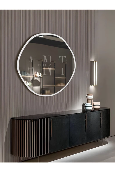 ant home arya ayna asimetrik ayna, dekoratif ayna, duvar aynası banyo aynası holl aynası - Resim 4