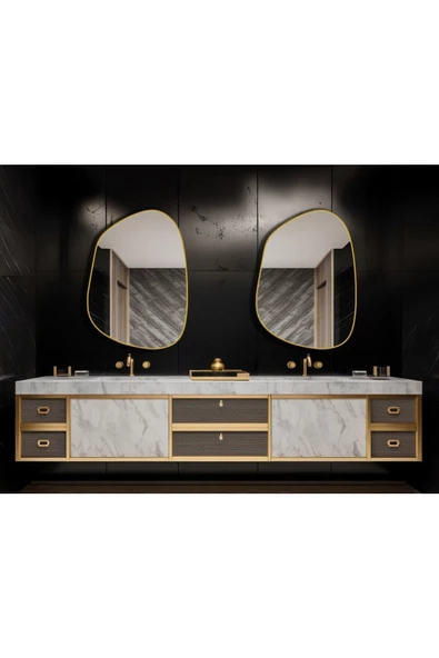 CG HOME Asimetrik Ayna, Konsol Aynası, Dresuar Aynası, Duvar Aynası - 3