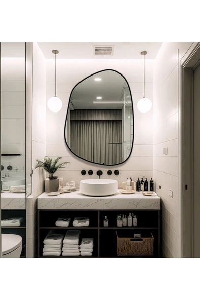 CG HOME Asimetrik Ayna, Konsol Aynası, Dresuar Aynası, Duvar Aynası