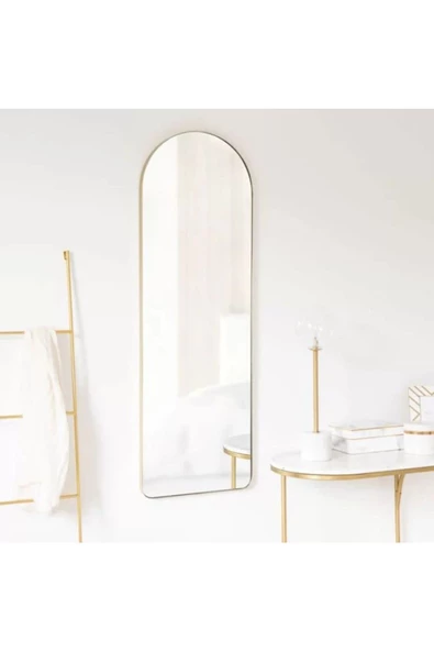 ant home dekoratif ayna, mdf oval kesim boy ayna, duvar aynası 165 X 45 cm - 2