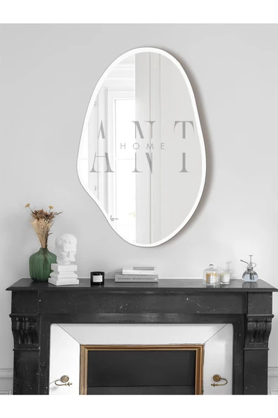 ant home Asimetrik Ayna, Konsol Aynası, Dresuar Aynası, Tuvalet Aynası Holl Ayna 1.kalite Ayna 75x50 cm