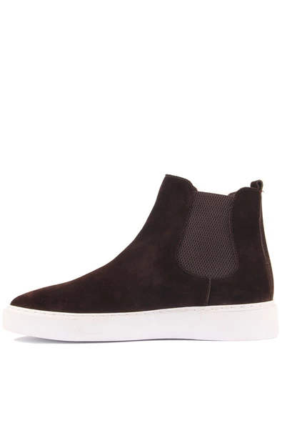 Shoetyle - Kahverengi Hakiki Süet Kadın Chelsea Bot - 6929 - 3