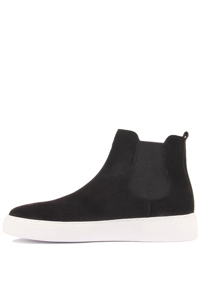 Shoetyle - Siyah Hakiki Süet Kadın Chelsea Bot - 6929 - 4