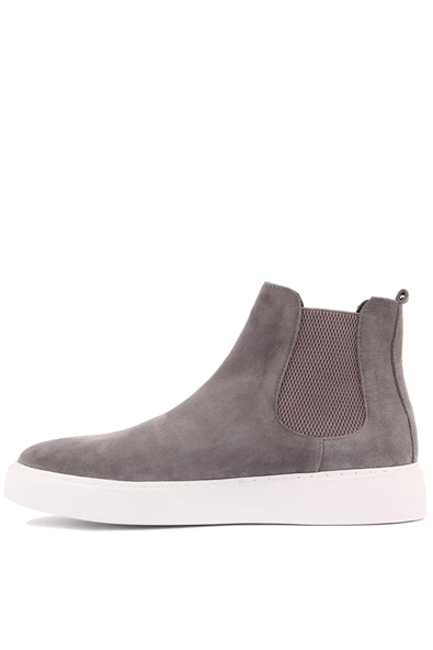 Shoetyle - Gri Hakiki Süet Kadın Chelsea Bot - 6929 - 3