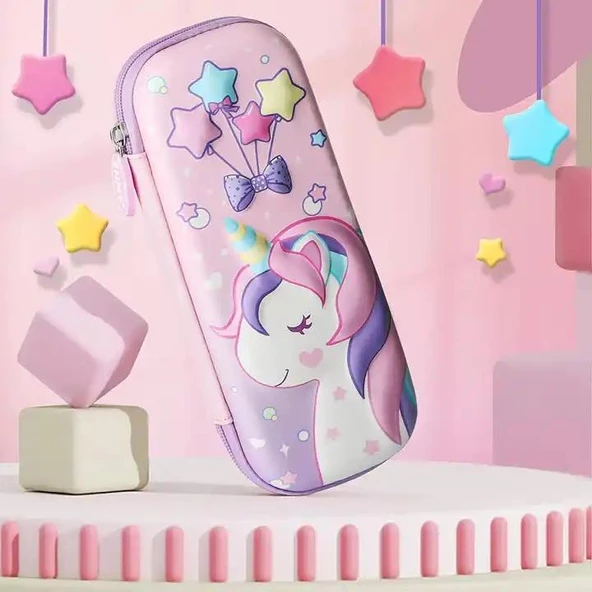 Valkyrie 3 Boyutlu Yıldız Balon Unicorn Su Geçirmez Kalem Kutusu - 3