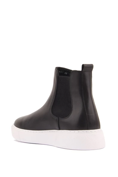 Shoetyle - Siyah Hakiki Deri Kadın Chelsea Bot - 6929 - 9