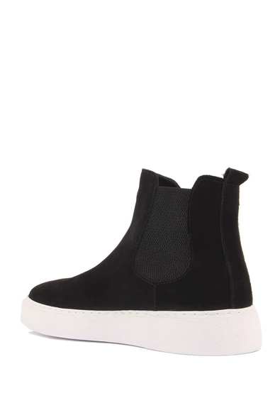 Shoetyle - Siyah Hakiki Süet Kadın Chelsea Bot - 6929 - 3