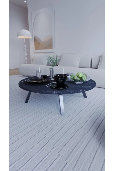 mokaparkavm Katlanır Ayaklı Yuvarlak Pratik Yer Sofrası Mutfak Sofrası 60 cm - Resim 2