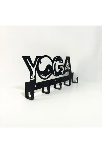 HERO DİZAYN Metal Dekoratif YOGA Desenli Anahtarlık Askısı - 2