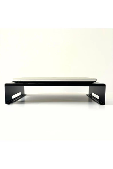 HERO DİZAYN Monitör Standı - Laptop Standı - Monitör Yükseltici - Metal - Mat Siyah - 3