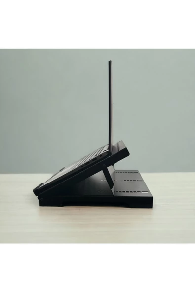 HERO DİZAYN Laptop Standı - Laptop Yükseltici - Notebook Standı - Metal - Siyah - 2