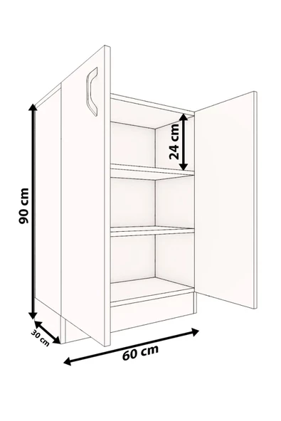 mokaparkavm Kapaklı  Geniş Raflı Pratik Çok Amaçlı Dolap - Resim 4
